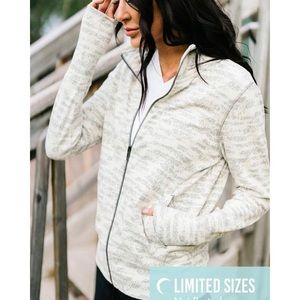Zyia Cream Combo Zipper Jacket